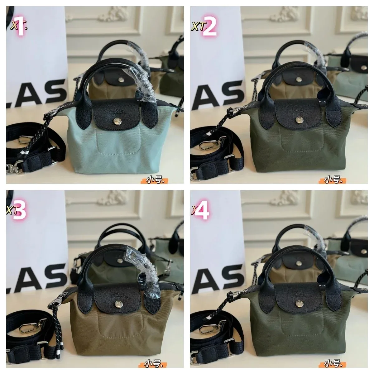 Longchamp Longchamp Le Pliage Mini Olive Green Handbag Green - 1