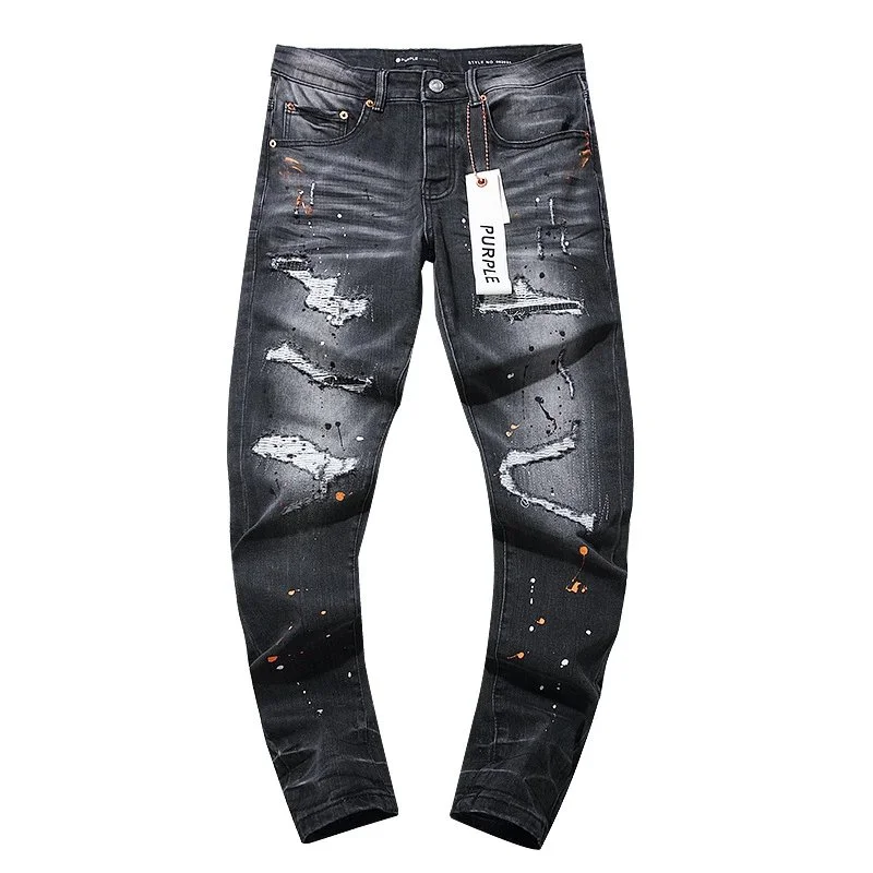 Purple Brand Purple Brand P001 Painted Jeans Black Black - 1