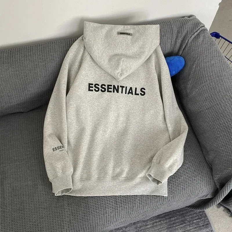 Fear of God Fear of God Essentials Hoodie Grey Solid Sweatshirt Grey - 1