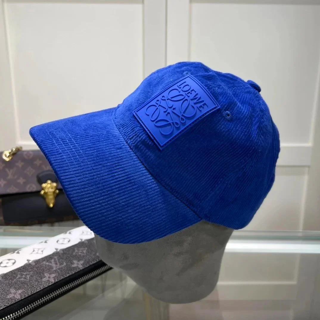 Loewe Loewe Corduroy Cap Cobalt Blue Blue