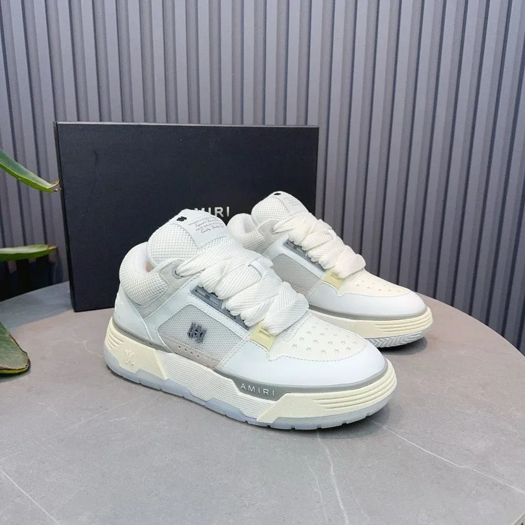 Amiri MX1 White Leather Sneakers