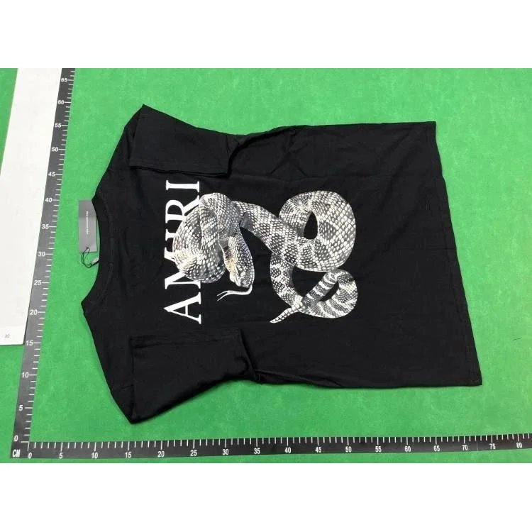 Amiri Amiri Snake Print T-Shirt Black Black - 1