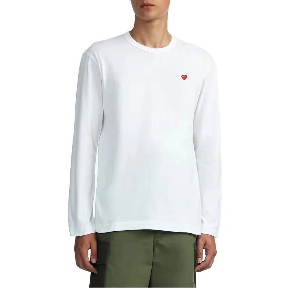 Comme des Garçons Comme des Garçons White Mini Heart Long-Sleeve T-Shirt White - 1