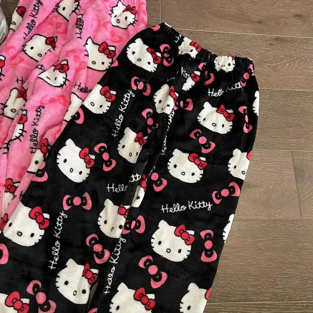 Other Hello Kitty Black Fleece Pants Black - 1