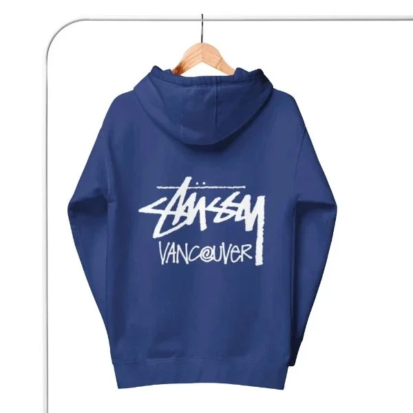 Stussy Stüssy Vancouver Hoodie Blue Casual Sweatshirt Navy - 1