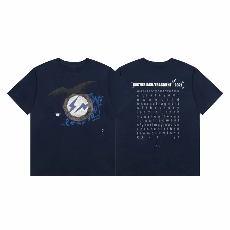 Travis Scott Travis Scott Cactus Jack Fragment 2021 Navy T-Shirt Navy - 1