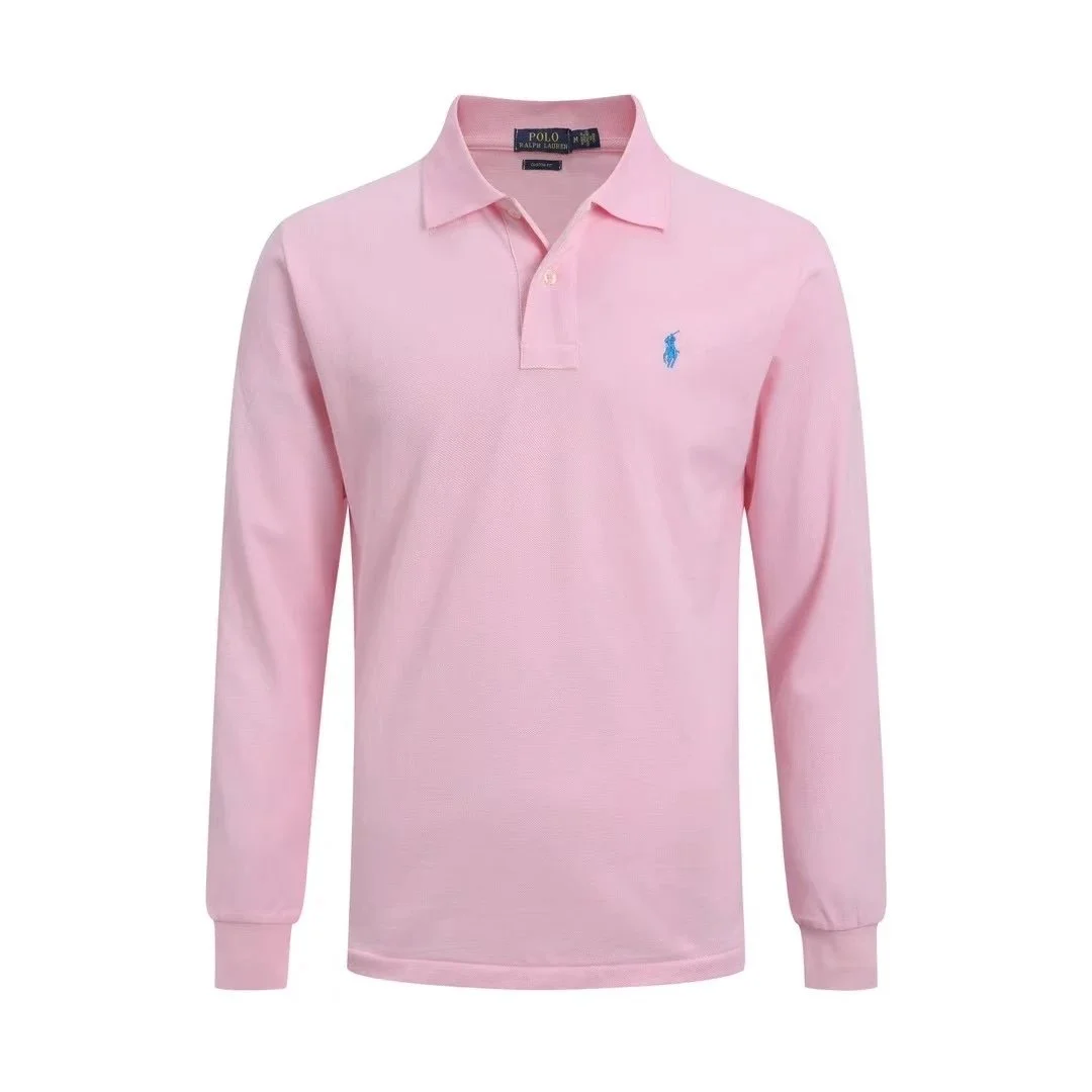 Polo Ralph Lauren Polo Ralph Lauren Classic Logo Long Sleeve Polo Pastel Pink Pink - 1