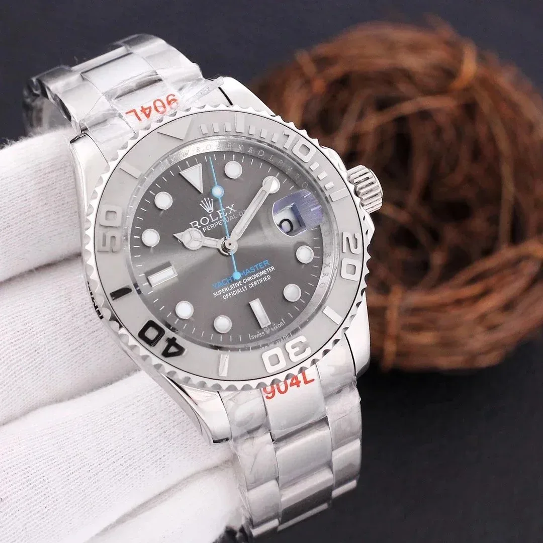 Rolex Rolex Yacht-Master Silver Case Grey Dial Steel Bracelet Silver