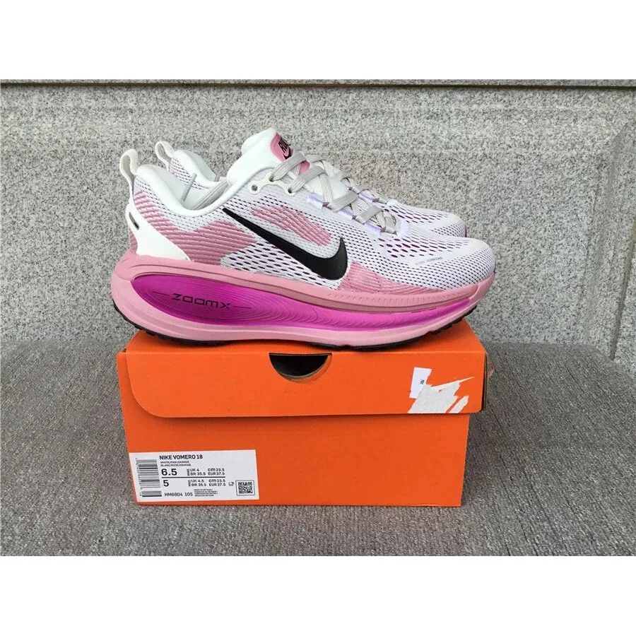 Nike Nike Air Zoom Vomero 18 White/Pink Running Sneaker Multicolor