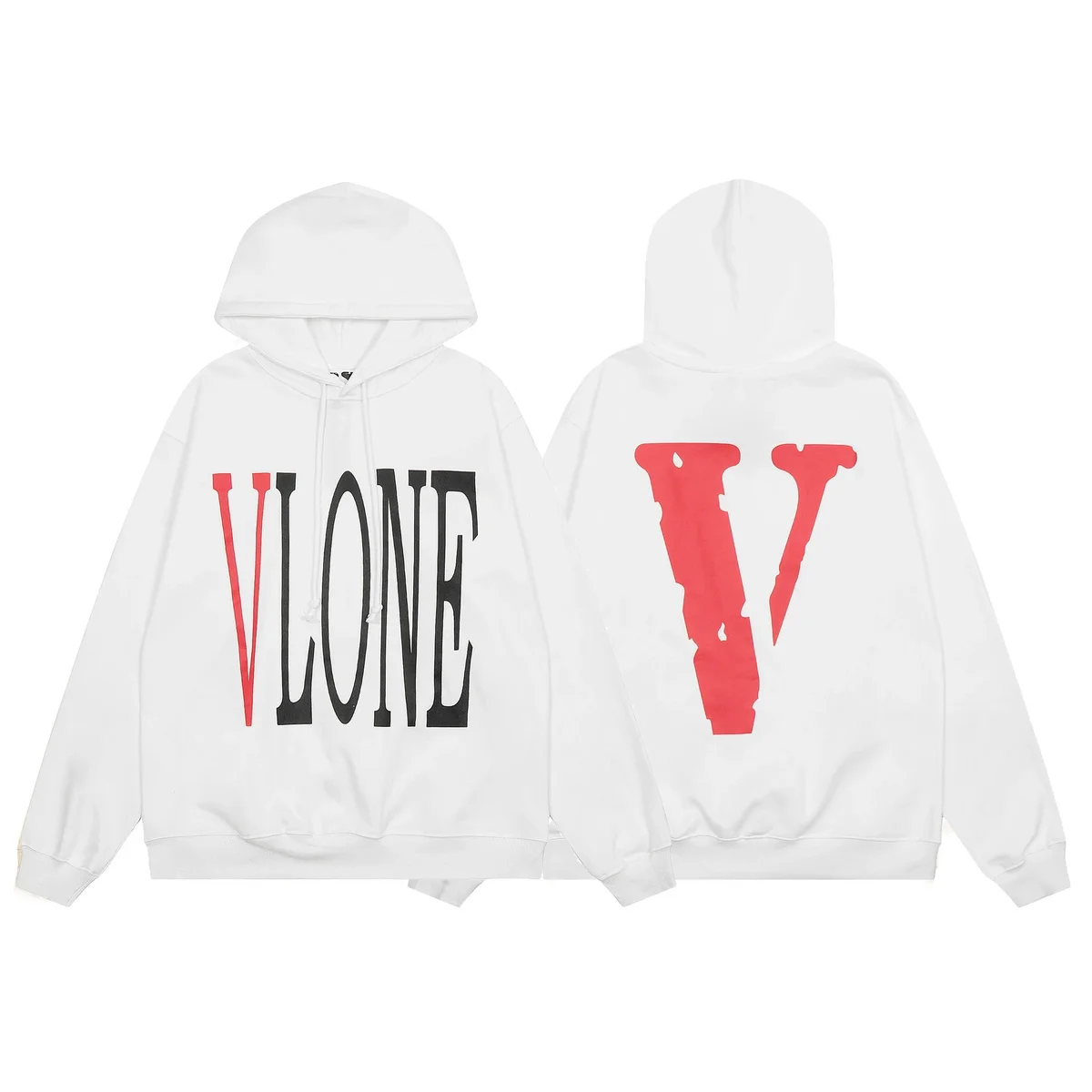 Vivienne Westwood Vivienne Westwood V Logo Hoodie White Elastic Hem White - 1