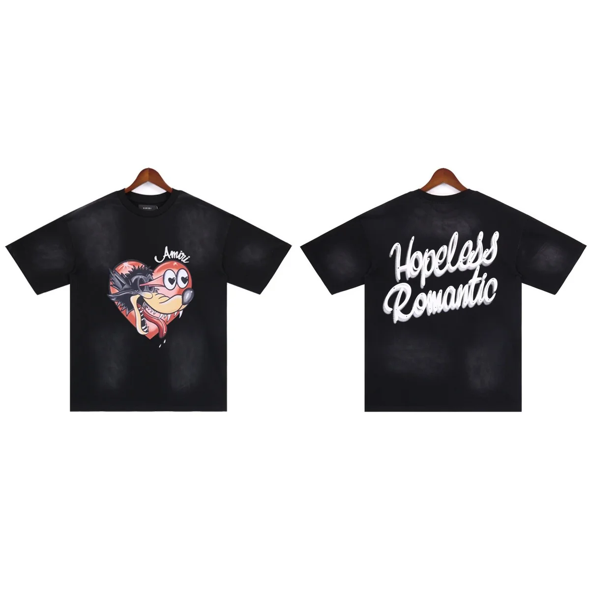 Amiri Amiri Hopeless Romantic Black T-Shirt Black - 1