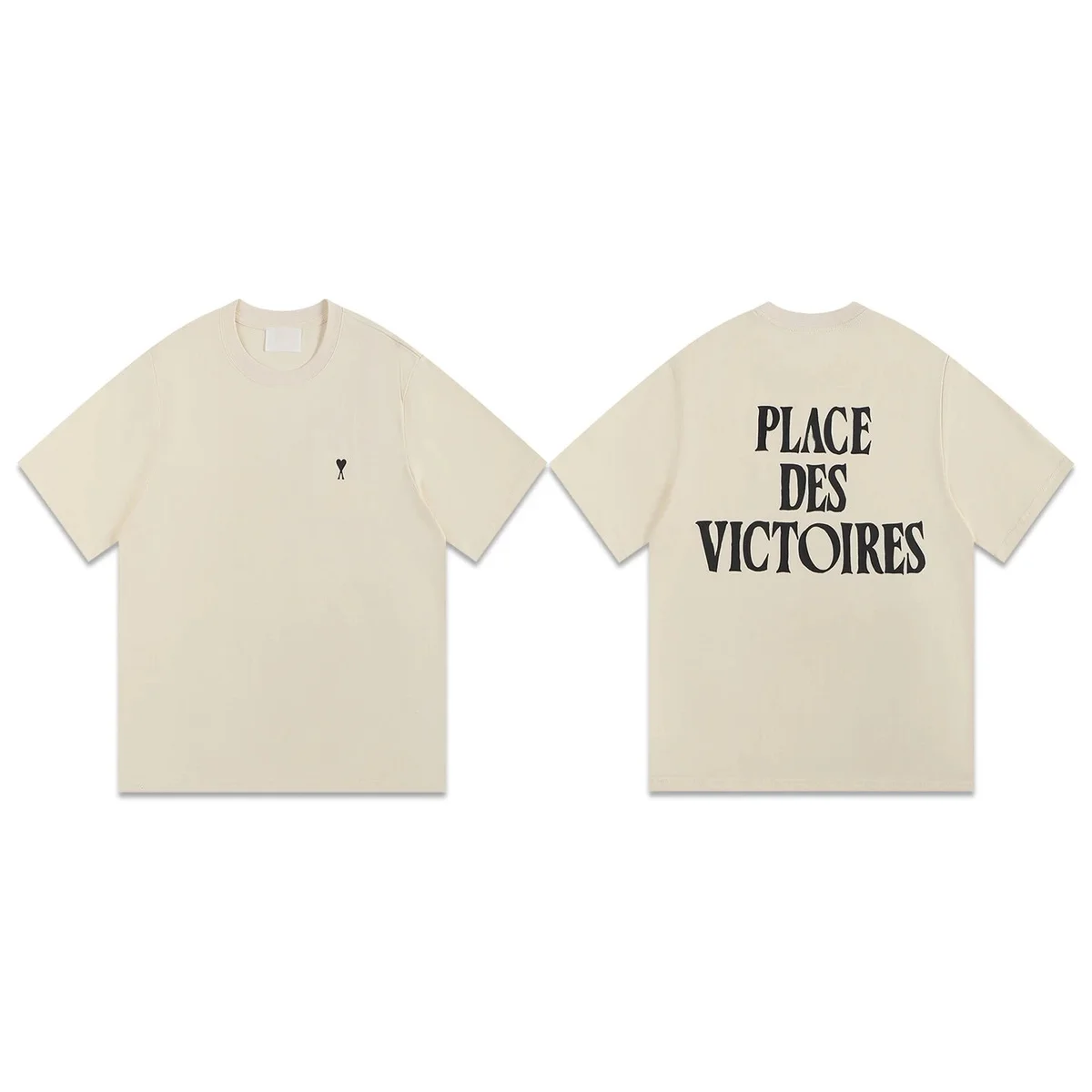 Ami Paris Ami Paris Place des Victoires Cream T-Shirt Cream - 1