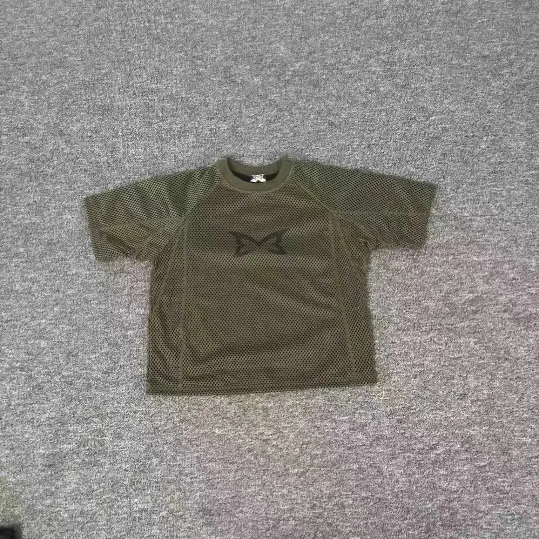 Other Military Green Mesh T-Shirt with Butterfly Logo Green - 1