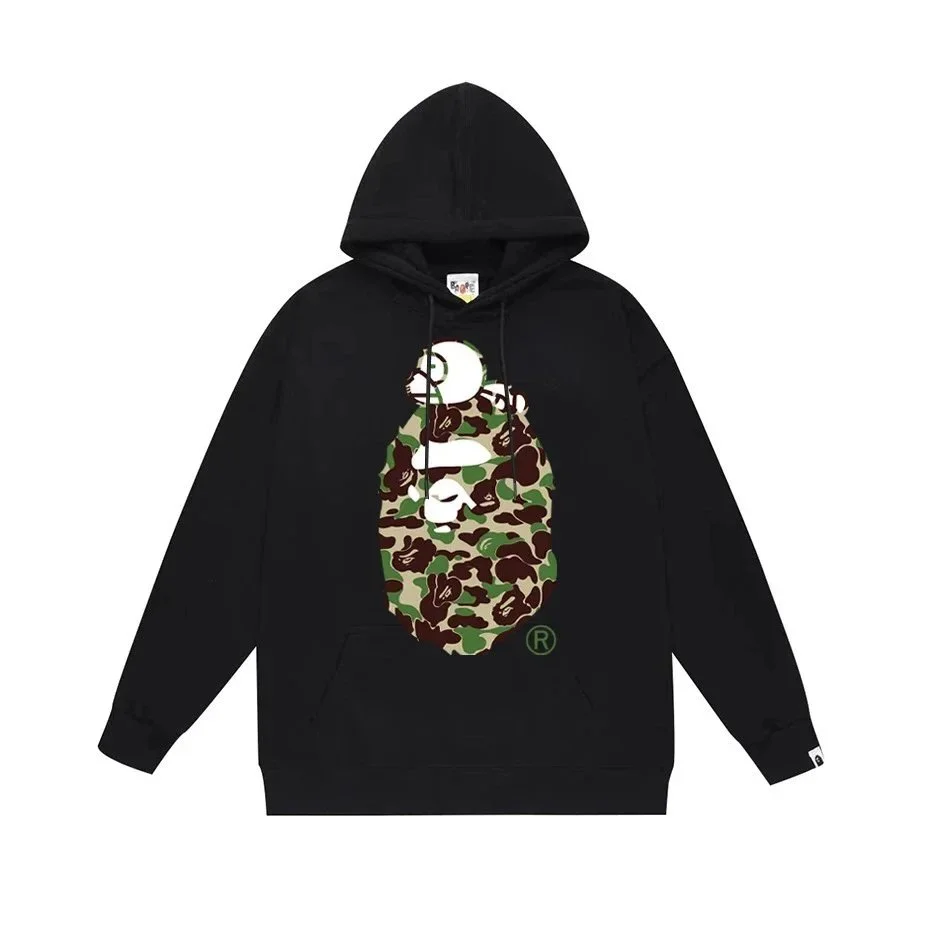 A Bathing Ape A Bathing Ape BAPE STA Black Camo Hoodie Black - 1