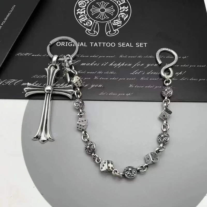 Chrome Hearts Chrome Hearts Cross Keychain B24 Accessories Silver - 1