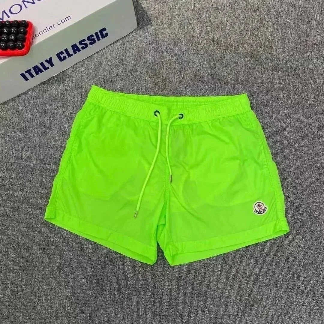 Moncler Moncler Neon Green Drawstring Shorts Green
