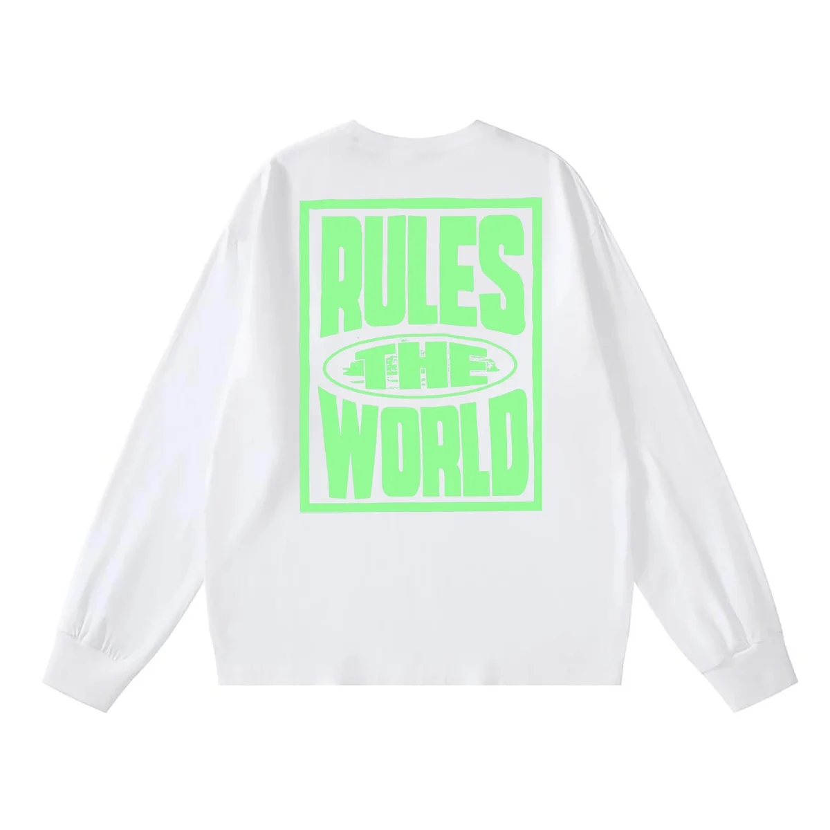 Other White Rules the World Long Sleeve T-Shirt White - 1