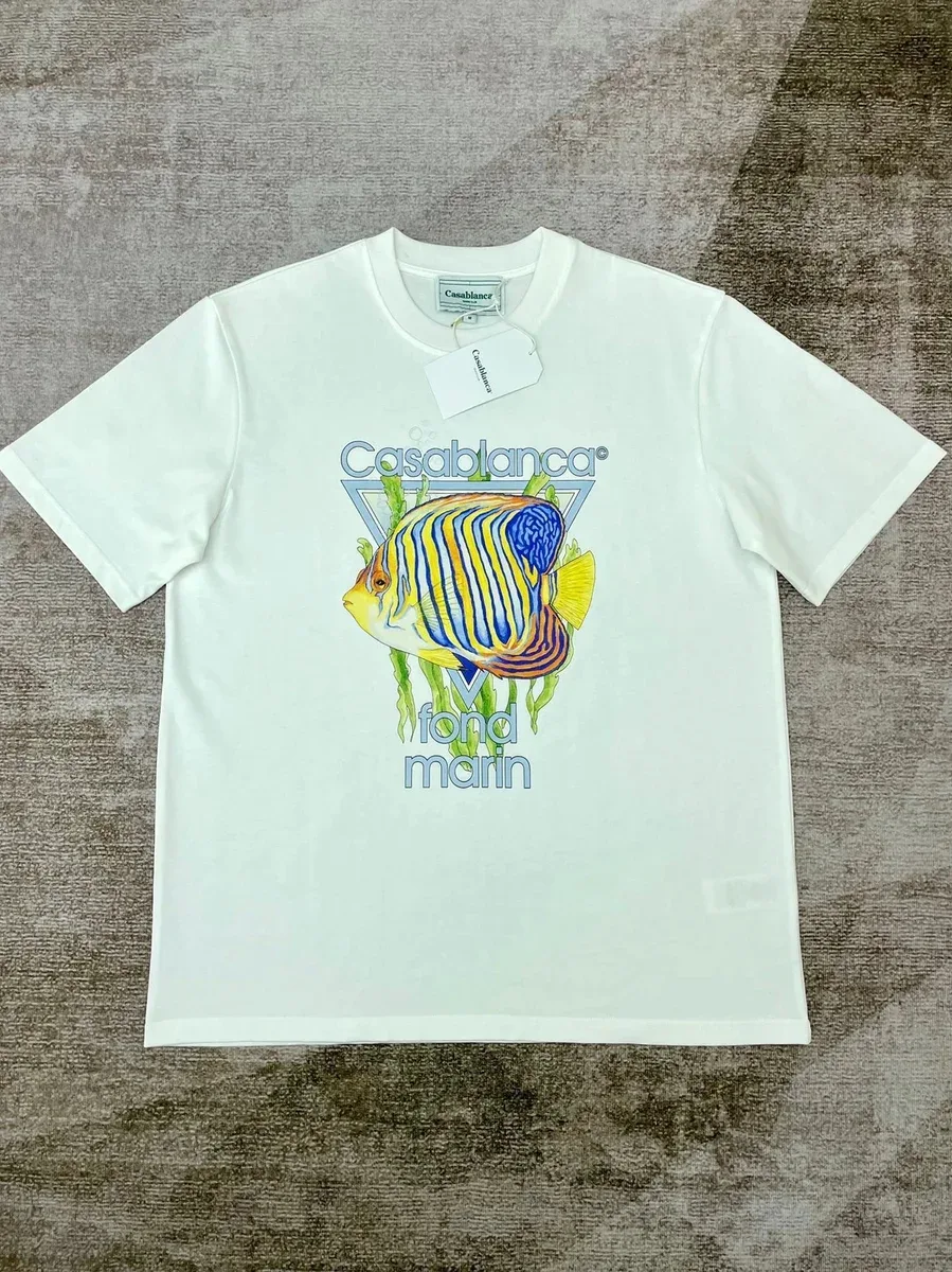 Casablanca Casablanca Fond Marin White T-Shirt White - 1
