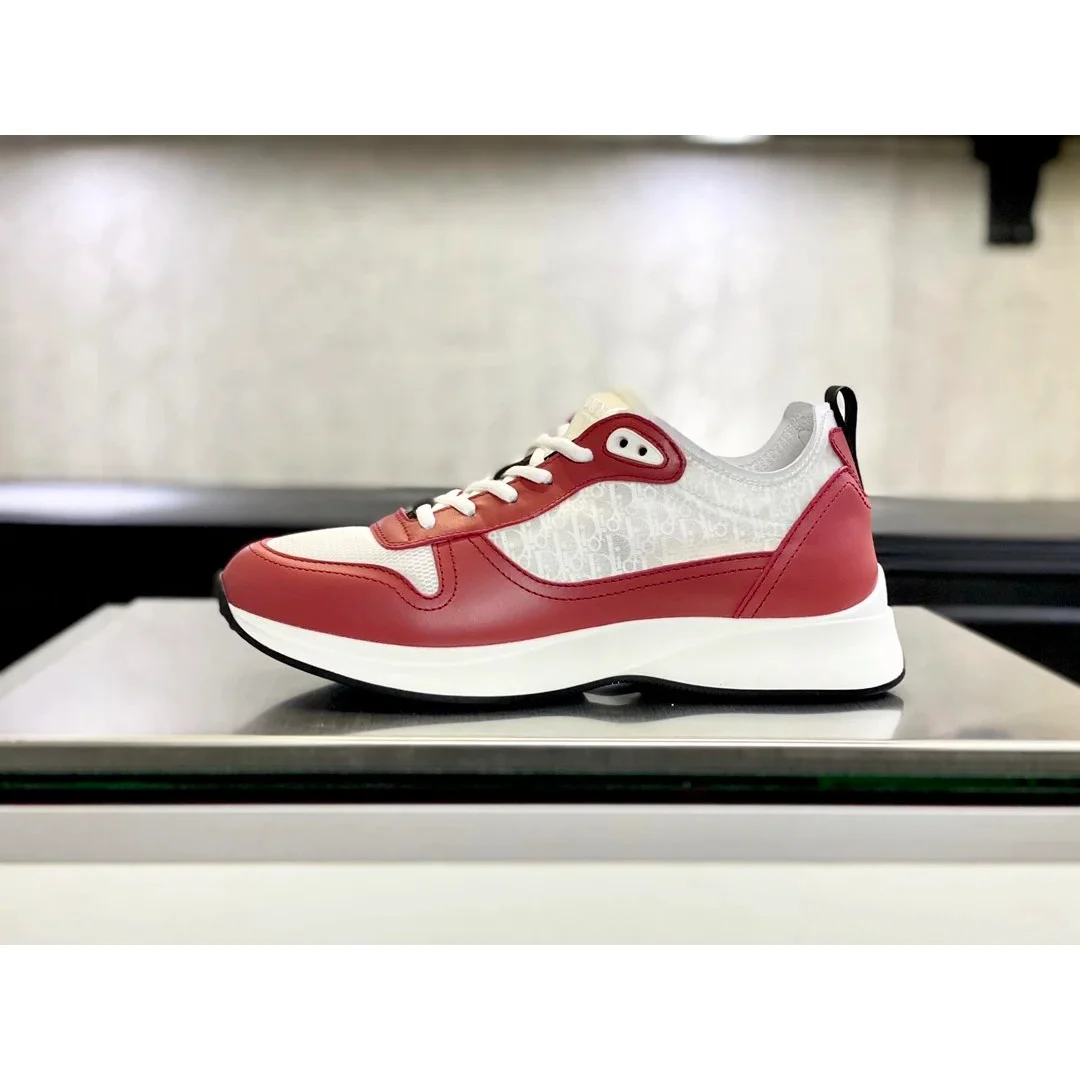 Dior Dior Air Jordan 1 Red & White Sneakers Red - 1