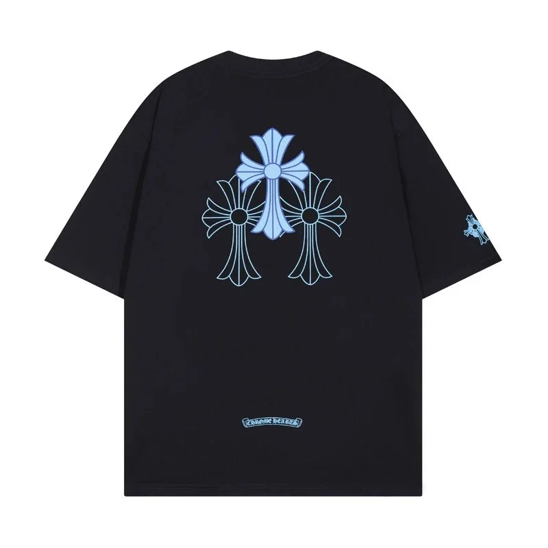 Chrome Hearts Chrome Hearts Cross Black/Sky Blue T-Shirt Black