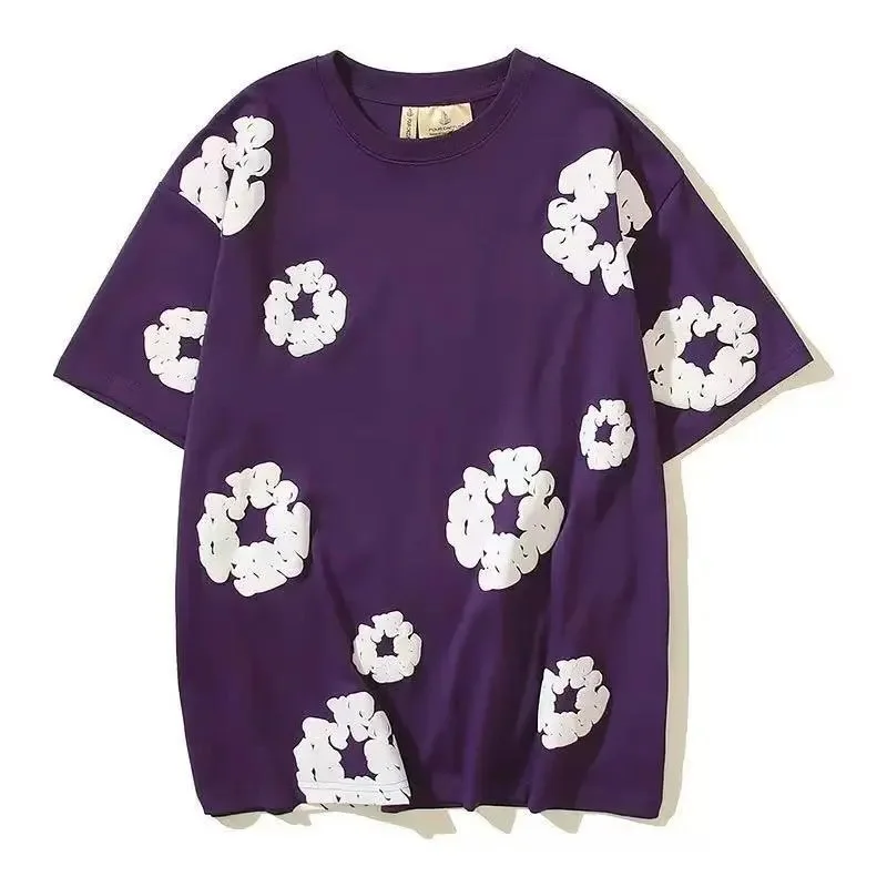 Other Purple Cloud Print Oversized T-Shirt Purple - 1