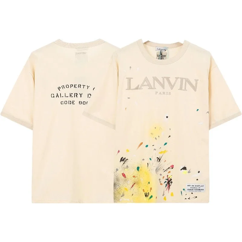 Lanvin Lanvin x Gallery Dept Beige Letter Embroidery T-Shirt Beige