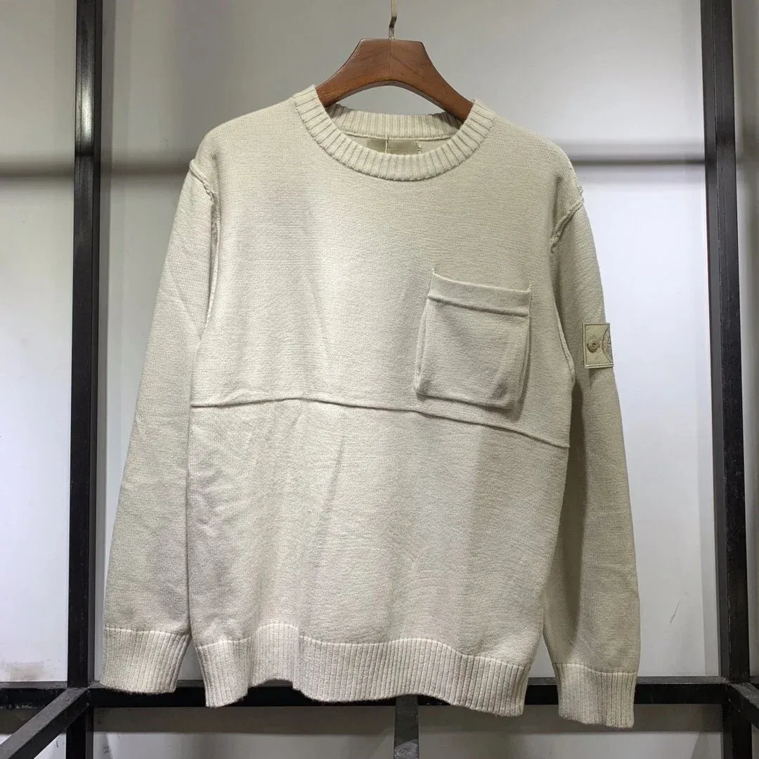 Stone Island Stone Island Crewneck Sweater White Apricot Cream