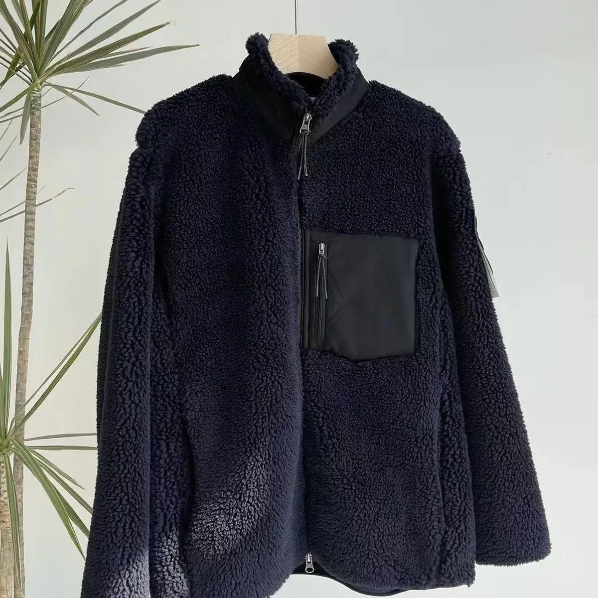 Other Navy Fleece Zip-Up Jacket Navy