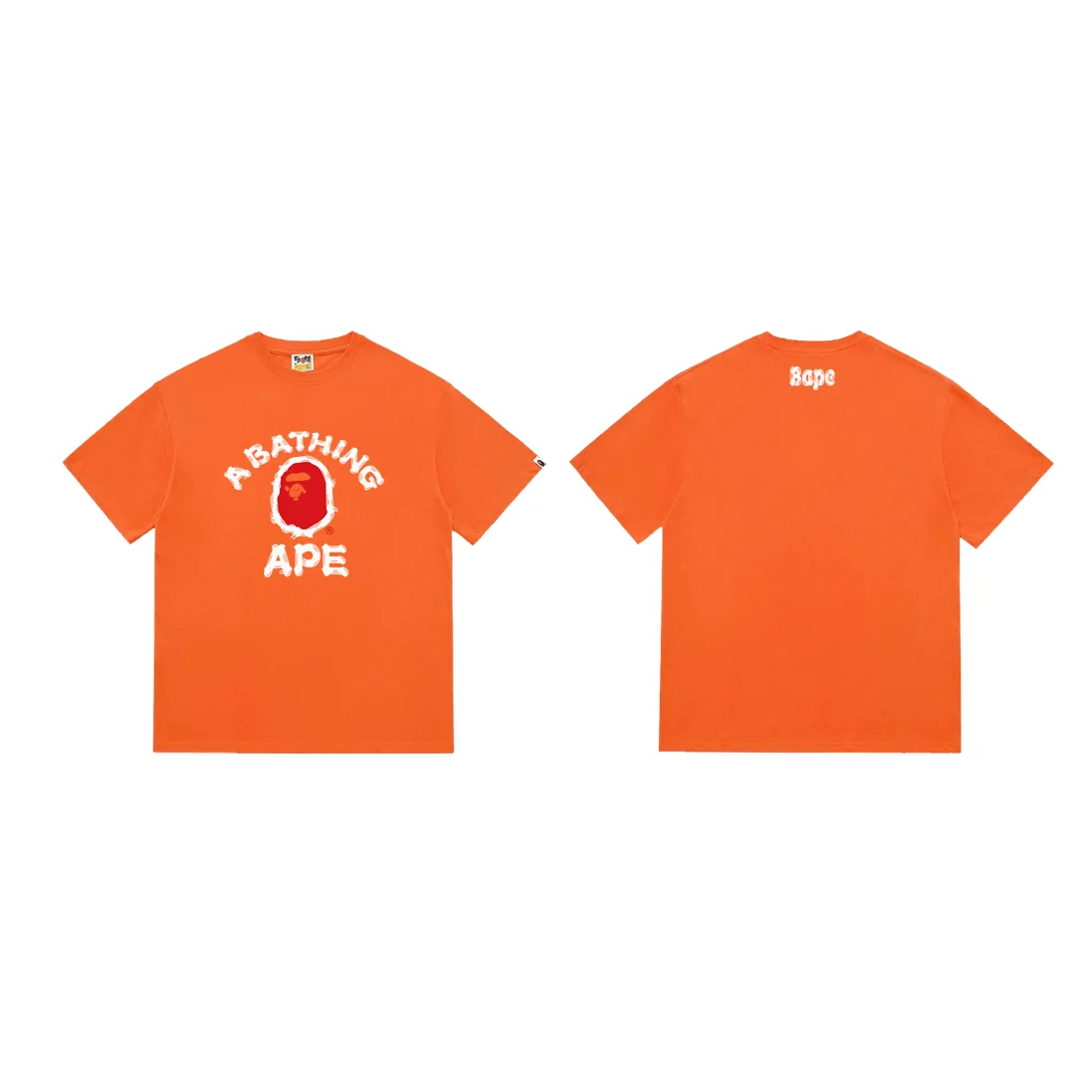 A Bathing Ape A Bathing Ape College Arch T-Shirt 197 Orange T-Shirts Orange - 1