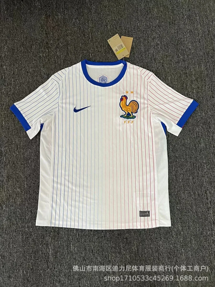 Nike Nike France Home Jersey White/Blue Striped Soccer Shirt White - 1