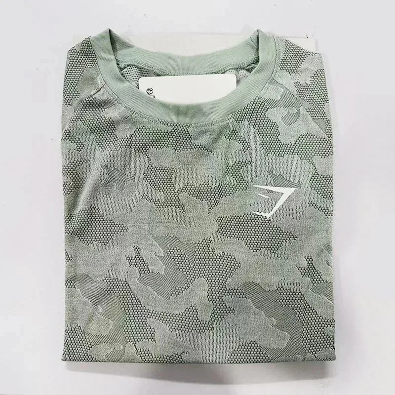 Gymshark Gymshark Green Camo T-Shirt Green - 1