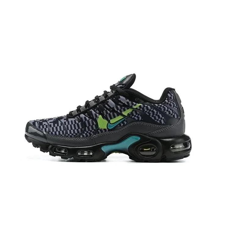 Nike Nike Air Max Plus Black/Neon Green Checkered Sneaker Black