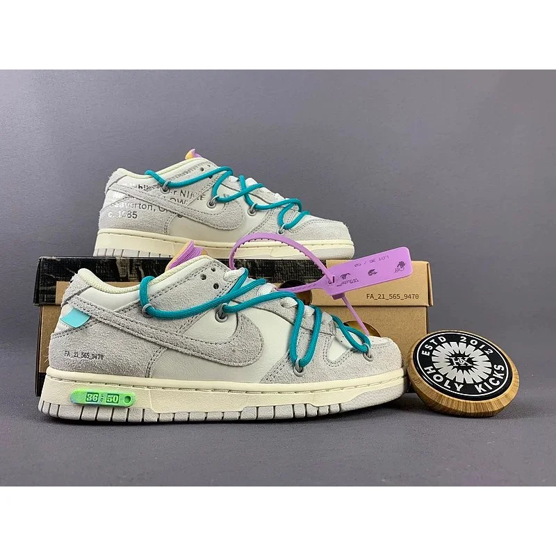 Nike Nike Dunk Low Off-White Beige/Blue Sneakers Beige
