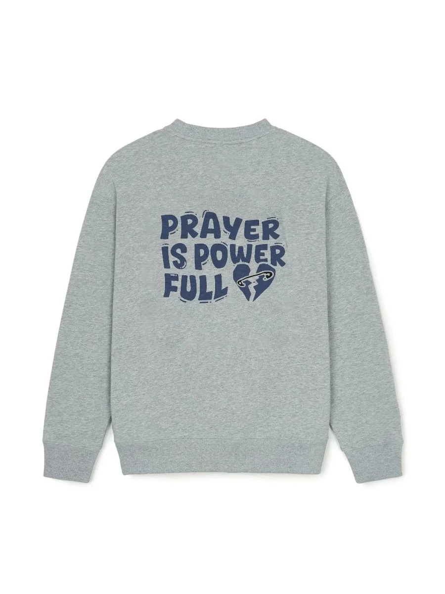 Other Heather Grey 'Prayer is Power Full' Sweatshirt Grey - 1