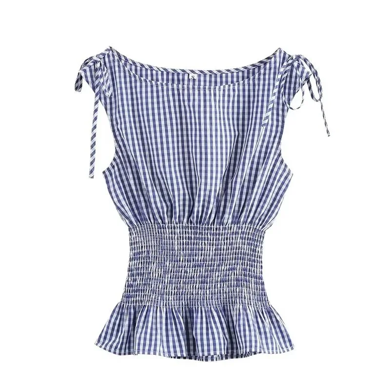 Other Striped Blue Casual Top Blue