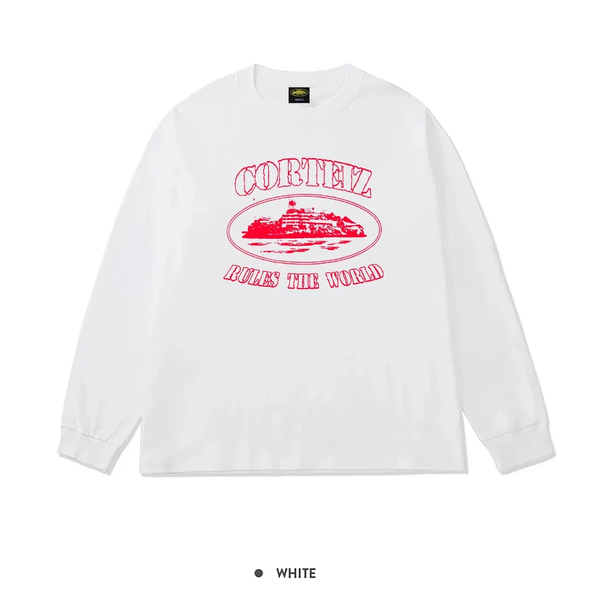 Corteiz Corteiz Rules the World White Long-Sleeve T-Shirt White - 1