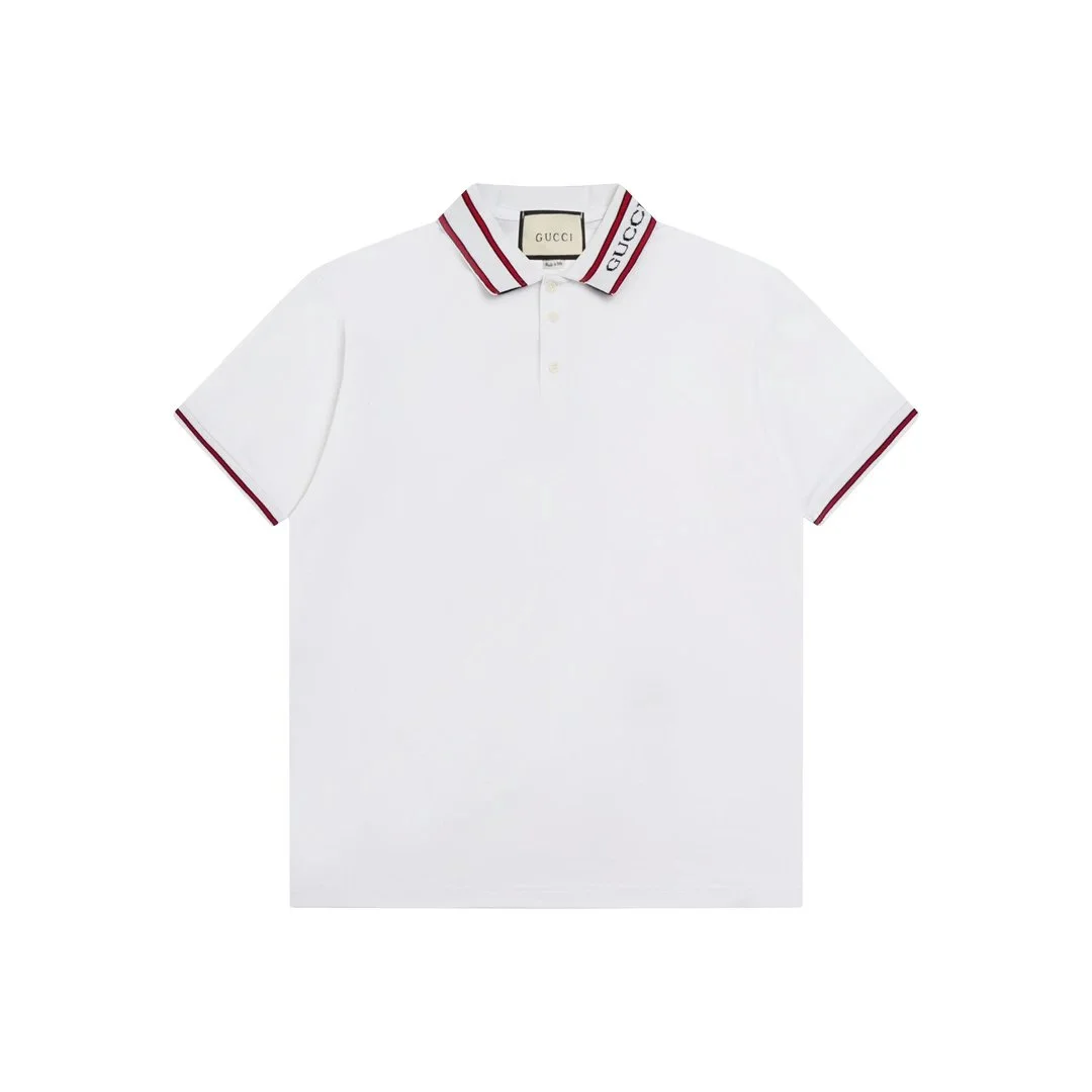 Gucci Gucci White/Red Trim Polo Shirt White