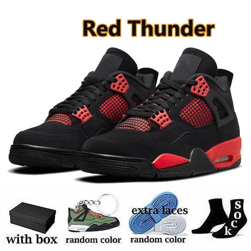 Nike Nike Air Jordan 4 Red Thunder Sneakers Black