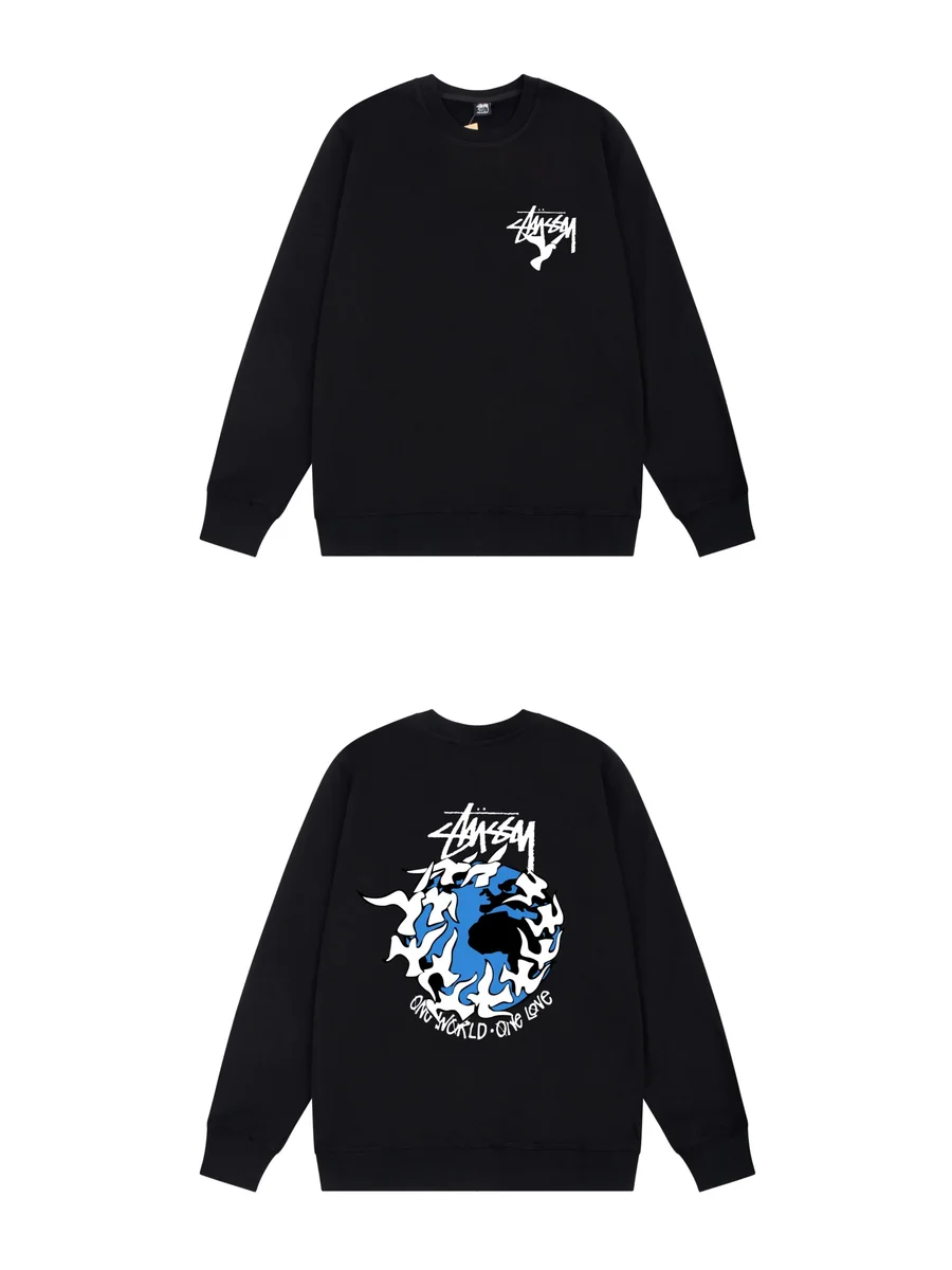 Stussy Stussy Stüssy One World One Love Black Sweatshirt Black - 1