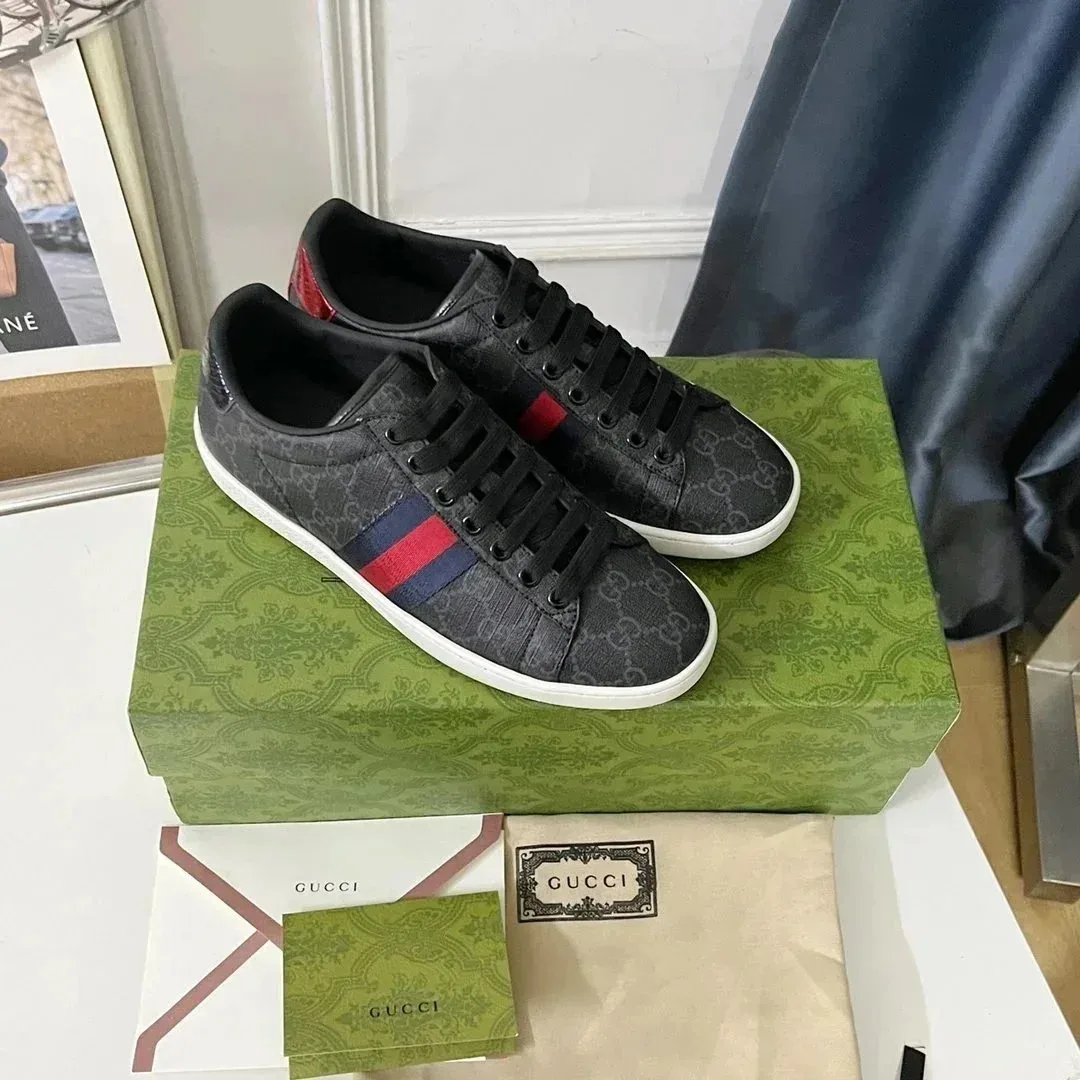 Gucci Gucci Ace Black/Red/Blue Sneakers Black