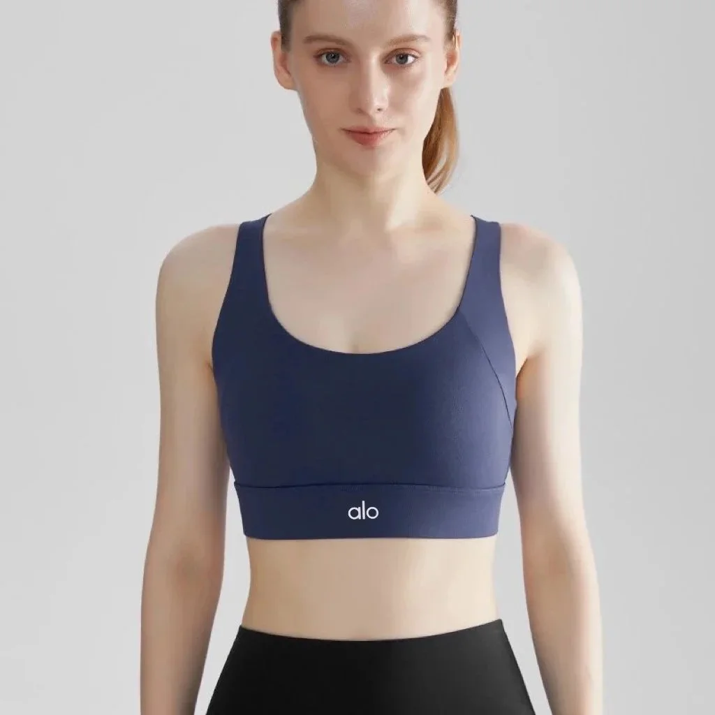 Alo Yoga Alo Smoke Blue Sports Bra Underwear Blue - 1