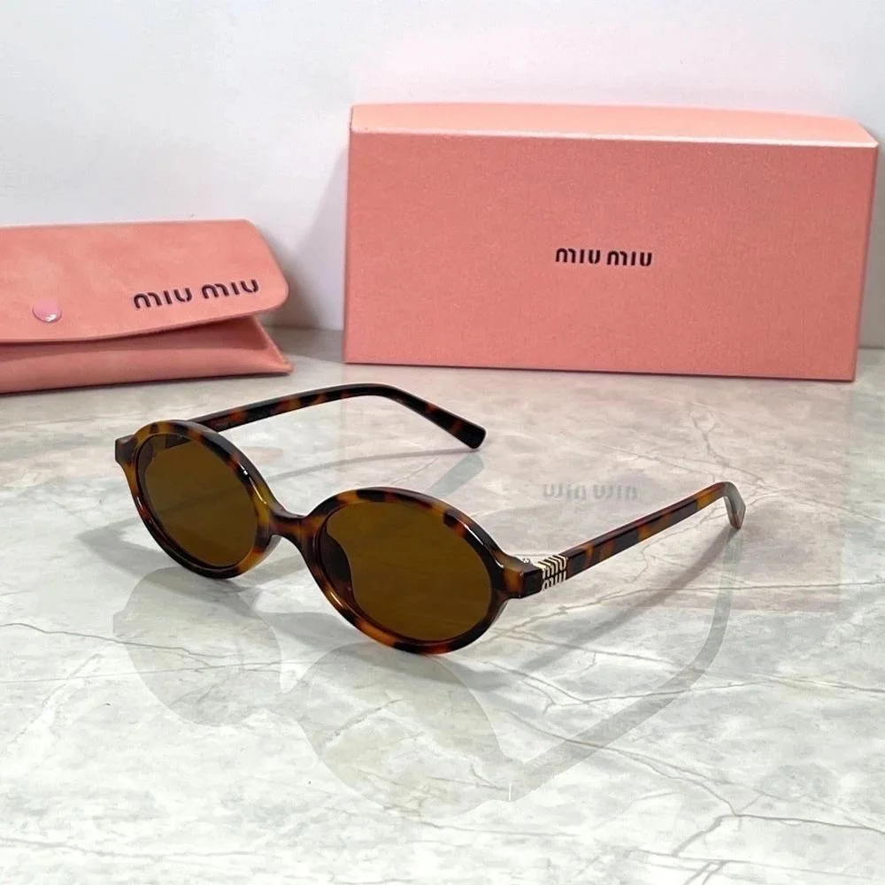 Miu Miu Miu Miu Tortoise Frame Brown Lenses Sunglasses Brown