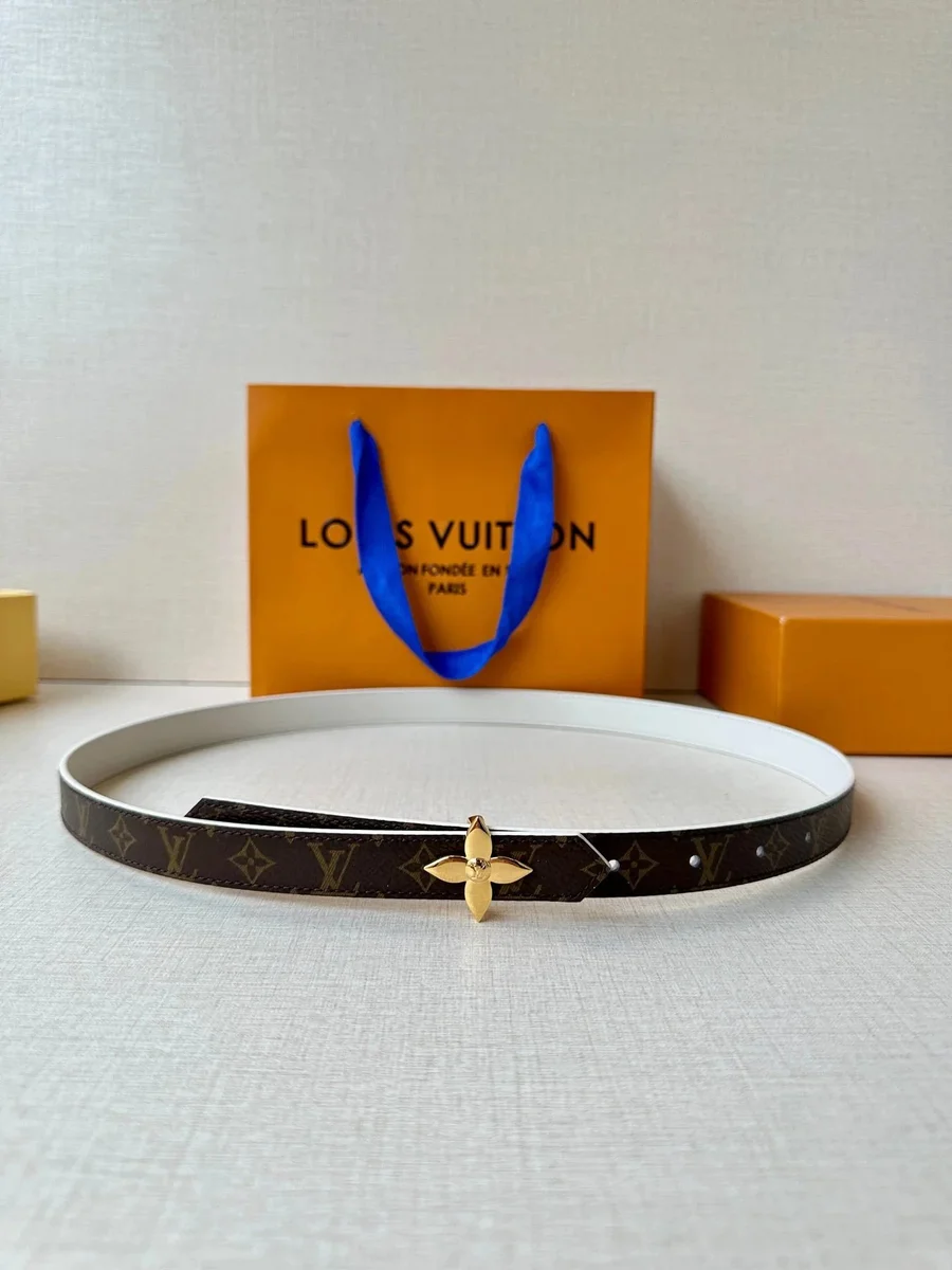 Louis Vuitton Louis Vuitton Monogram Brown/White Reversible Belt Brown
