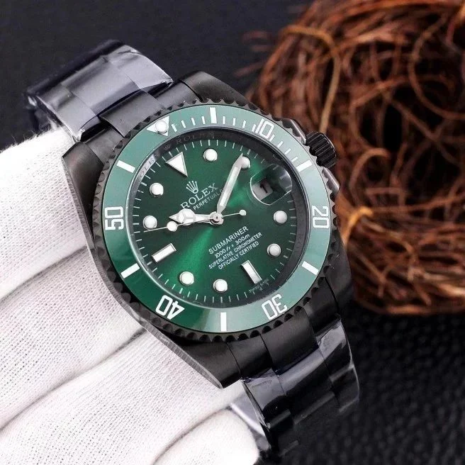 Rolex Rolex Submariner Black Case Green Dial Steel Watch Green - 1