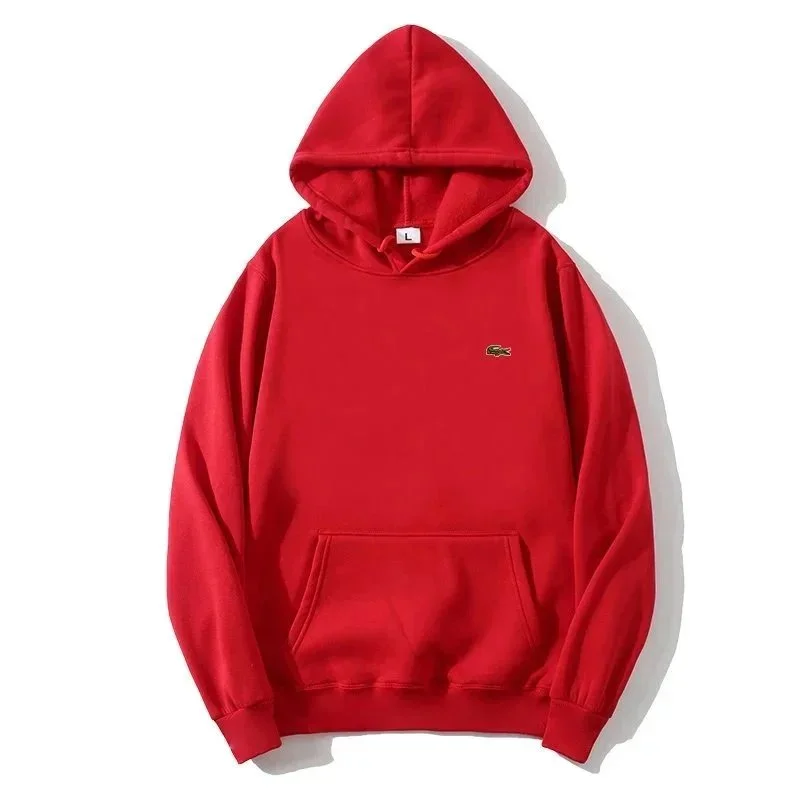 Lacoste Lacoste Red Crocodile Hoodie Sweatshirt Red - 1