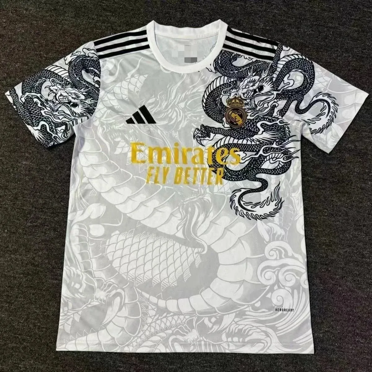 Adidas Adidas White/Black Dragon Football Jersey White - 1