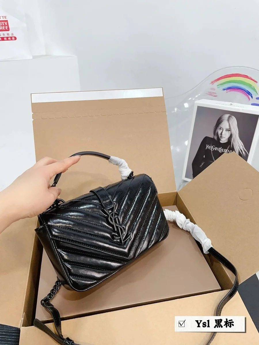 Saint Laurent Saint Laurent YSL Tote Black标 Shoulder Bag Black - 1