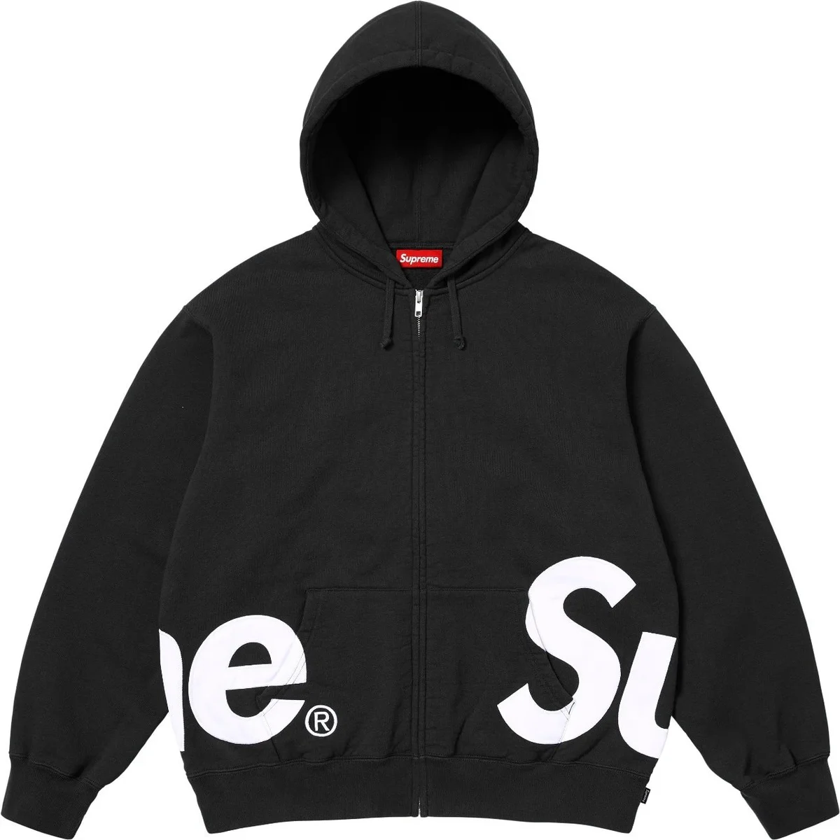 Supreme Zip-Up Hoodie Black on the USFans Spreadsheet