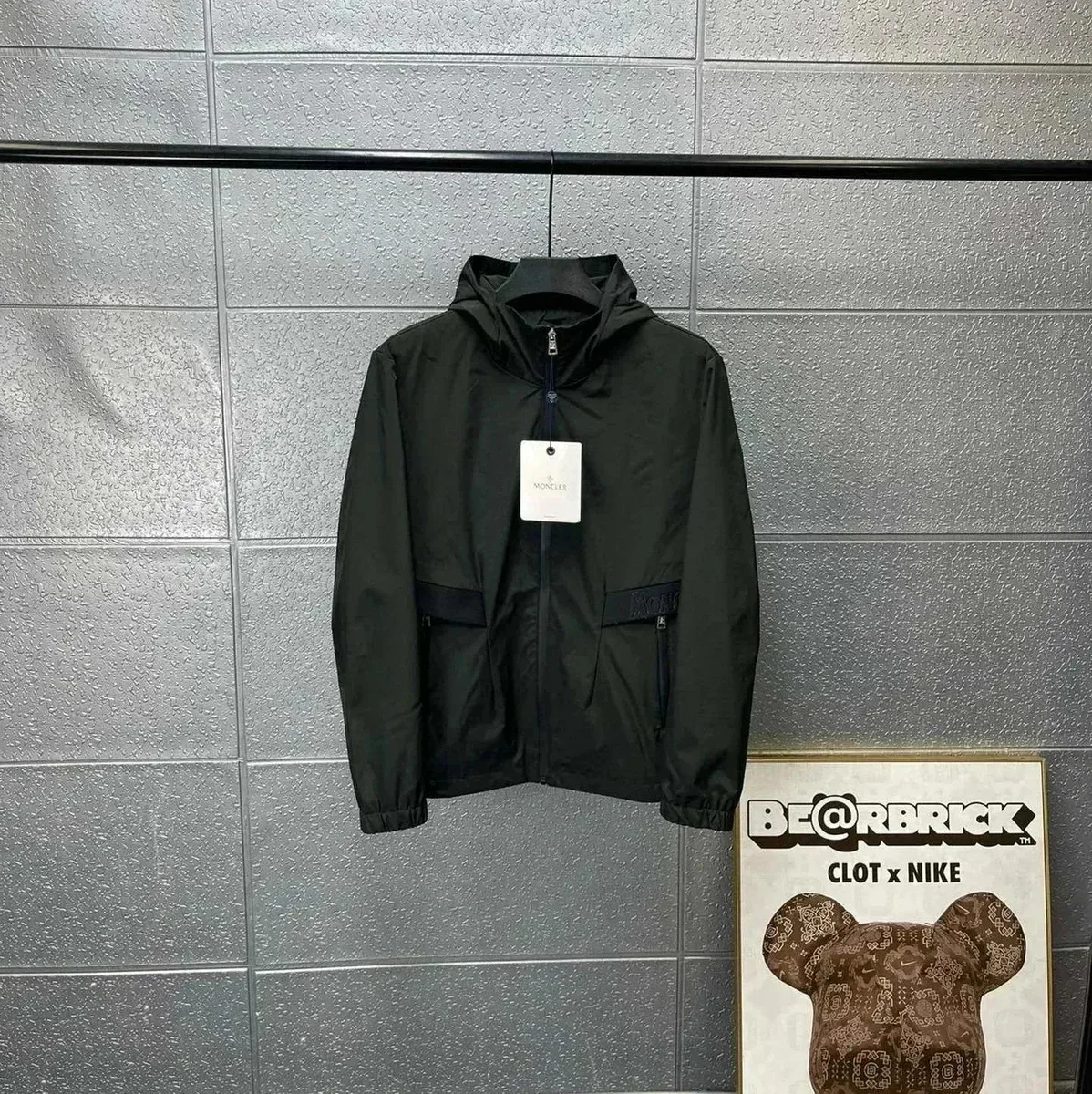 Moncler Moncler Black Hooded Zip-Up Jacket Black