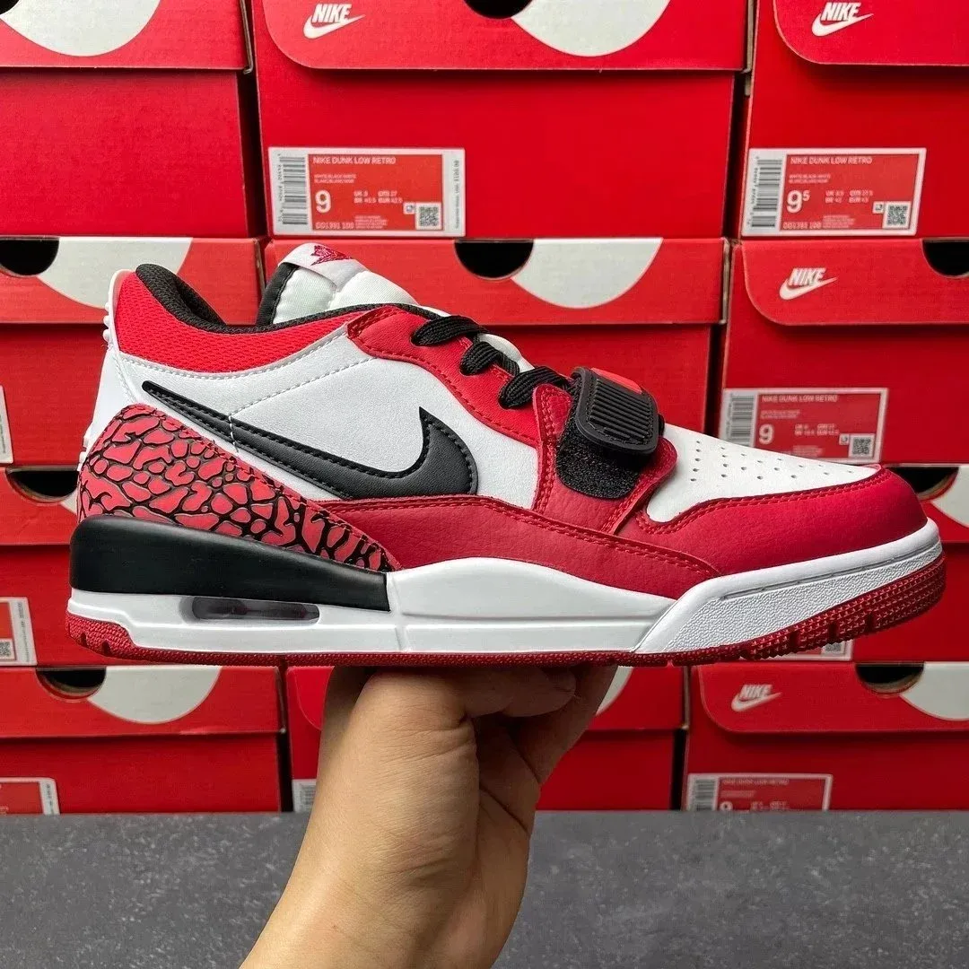 Nike Nike Air Jordan Legacy Low White/Red Sneakers Red - 1